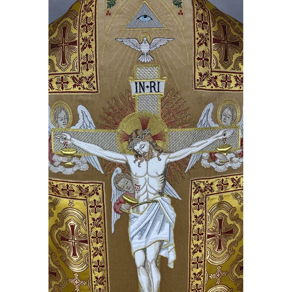 Ornat rzymski + Stuła, Manipularz, Bursa i Welon na kielich (27K) - zdjęcie 6 - Ornat rzymski + Stuła, Manipularz, Bursa i Welon na kielich (27K)