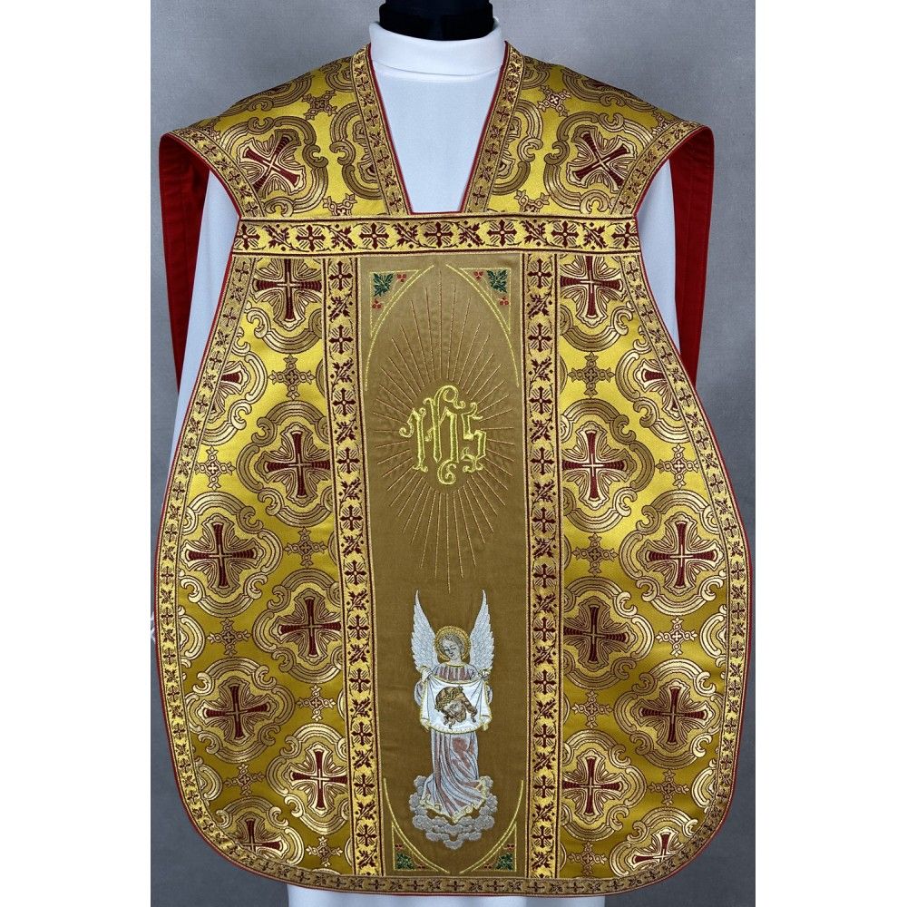 Ornat rzymski + Stuła, Manipularz, Bursa i Welon na kielich (27K) - zdjęcie 3 - Ornat rzymski + Stuła, Manipularz, Bursa i Welon na kielich (27K)