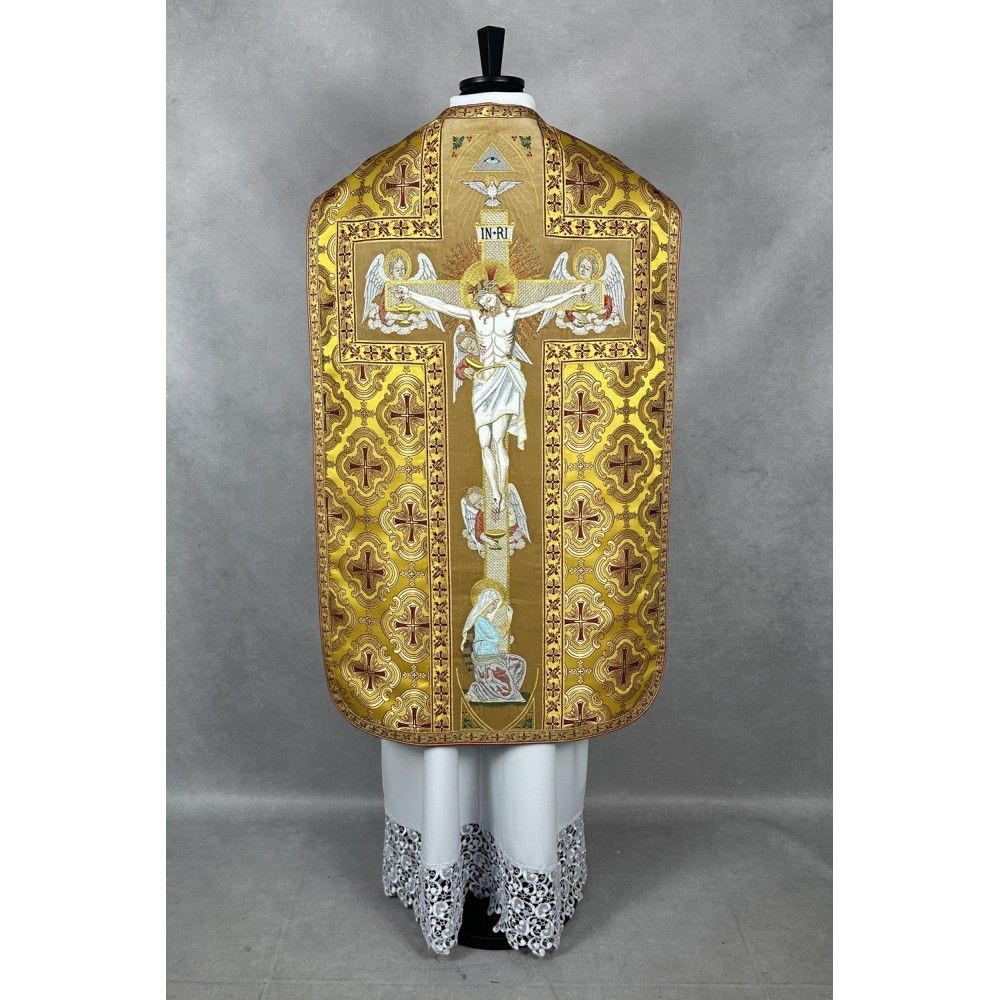 Ornat rzymski + Stuła, Manipularz, Bursa i Welon na kielich (27K) - zdjęcie 4 - Ornat rzymski + Stuła, Manipularz, Bursa i Welon na kielich (27K)