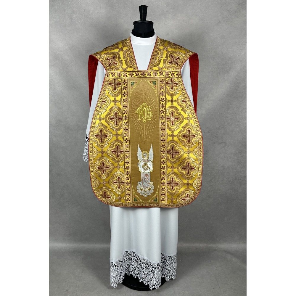 Ornat rzymski + Stuła, Manipularz, Bursa i Welon na kielich (27K) - zdjęcie 2 - Ornat rzymski + Stuła, Manipularz, Bursa i Welon na kielich (27K)