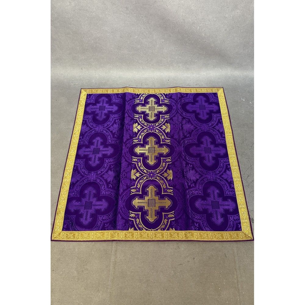 Ornat rzymski fioletowy + Stuła, Manipularz, Bursa i Welon na kielich (31K) - zdjęcie 6 - Ornat rzymski fioletowy + Stuła, Manipularz, Bursa i Welon na kielich (31K)