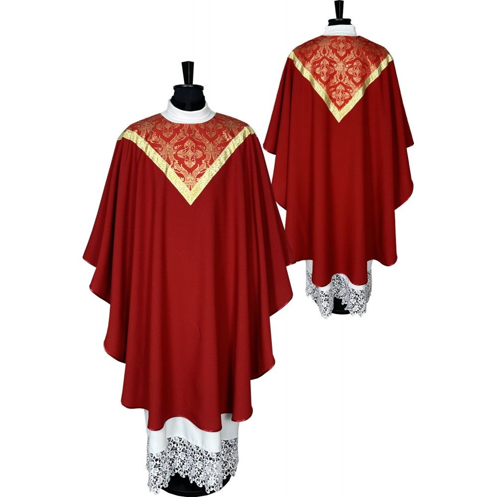 Ornat semi gotycki czerwony + stuła (35K)