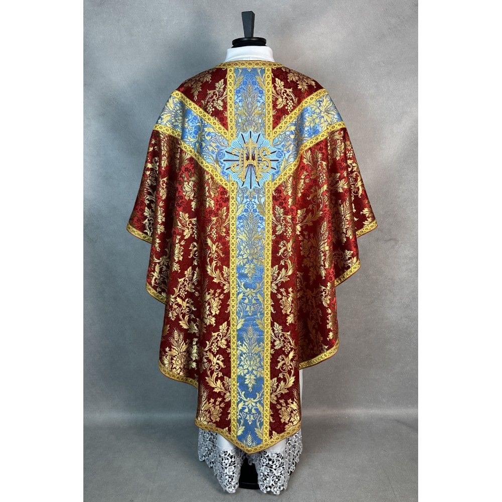 Ornat semi gotycki + stuła, bursa, manipularz, welon na kielich (37K) - zdjęcie 2 - Ornat semi gotycki + stuła, bursa, manipularz, welon na kielich (37K)