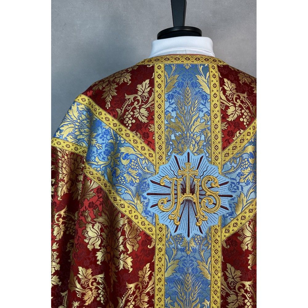 Ornat semi gotycki + stuła, bursa, manipularz, welon na kielich (37K) - zdjęcie 3 - Ornat semi gotycki + stuła, bursa, manipularz, welon na kielich (37K)