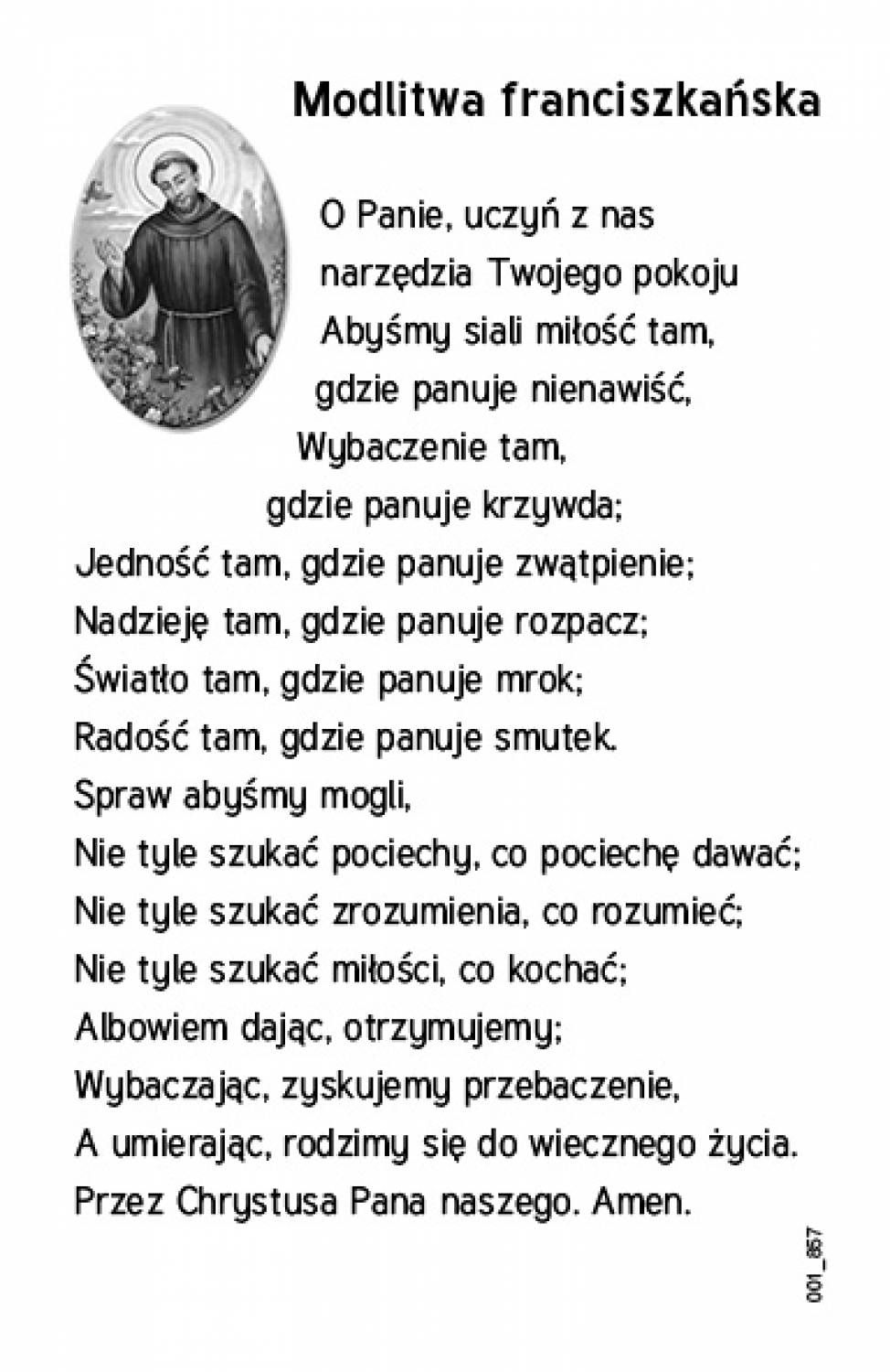 Obrazek religijny Święty Franciszek - zdjęcie 2 - Obrazek religijny Święty Franciszek