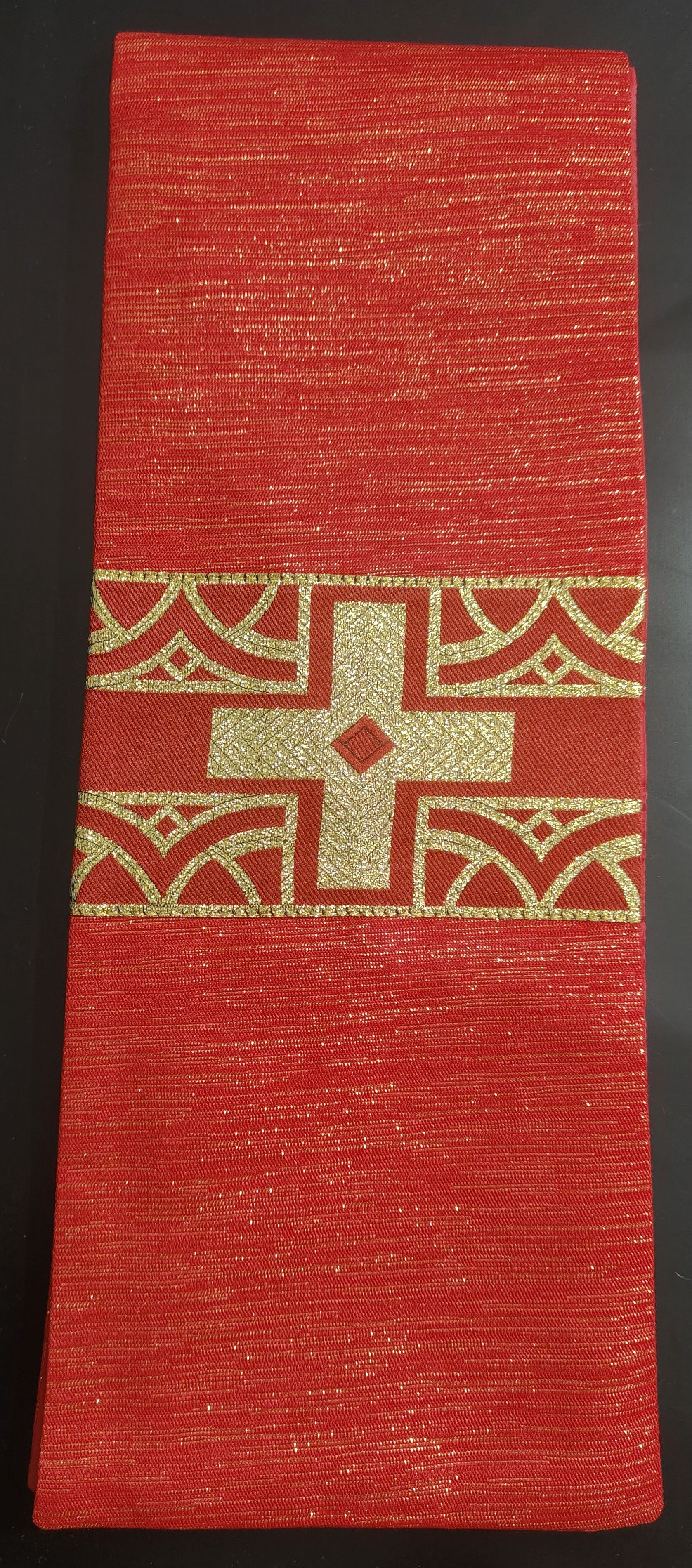 Stuła kapłańska czerwona + złote nici nr 42