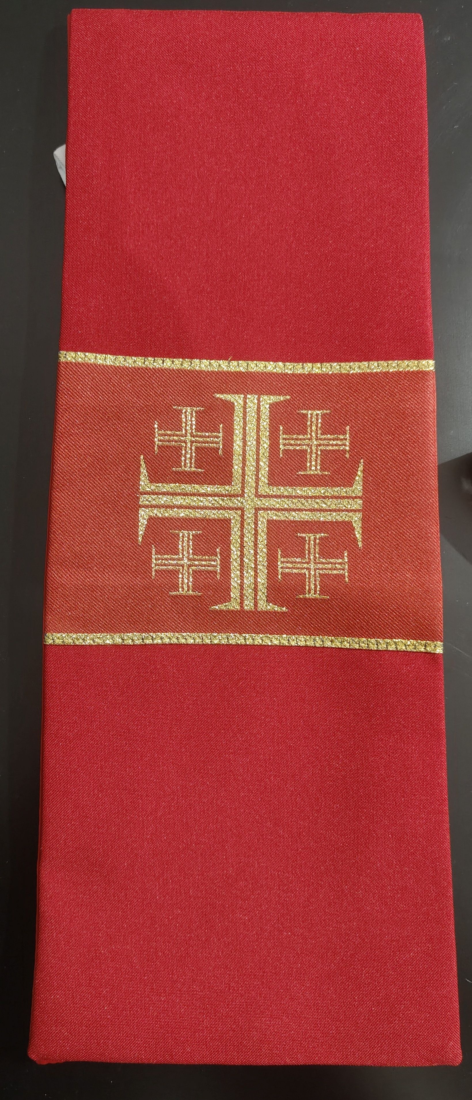 Stuła kapłańska czerwona gładka 46