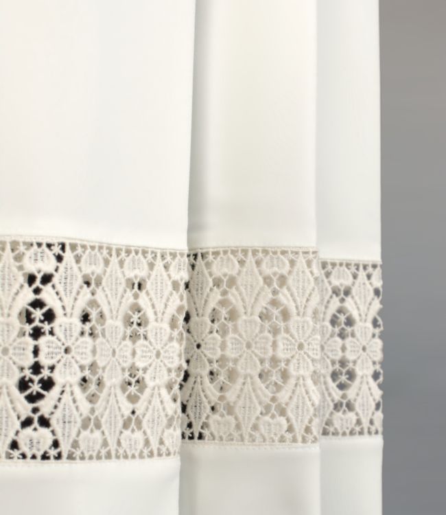 Komża kapłańska ecru, bawełniana wstawka - tkanina tropik (22) - zdjęcie 3 - Komża kapłańska ecru, bawełniana wstawka - tkanina tropik (22)