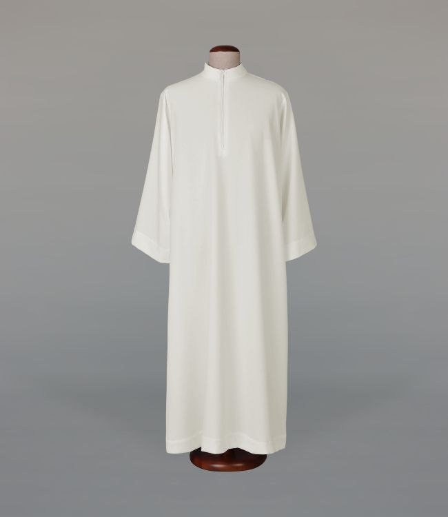 Alba kapłańska ecru o splocie tropiku- 2 tkaniny do wyboru (A44)