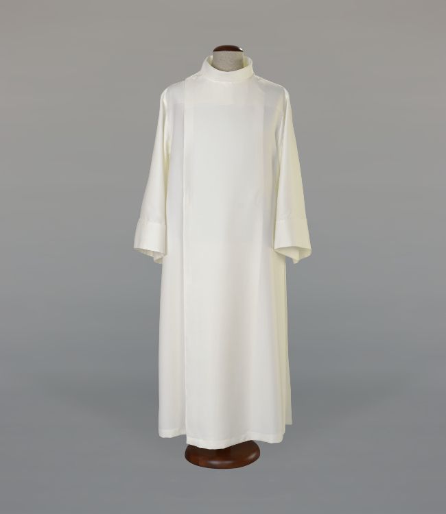 Alba kapłańska ecru , krój francuski (A47)