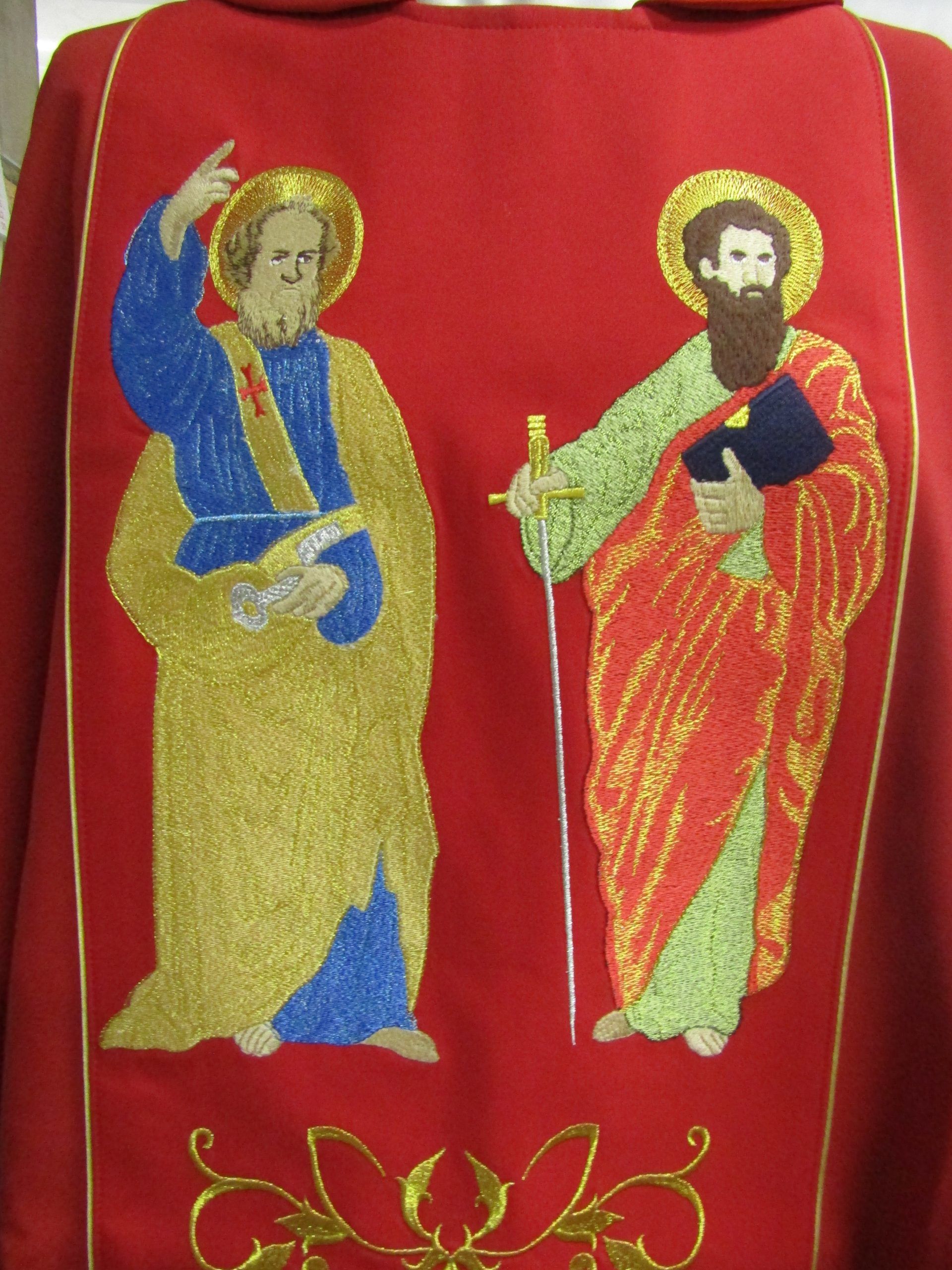 Ornat z wizerunkiem św. Piotra i Pawła - zdjęcie 2 - Ornat z wizerunkiem św. Piotra i Pawła