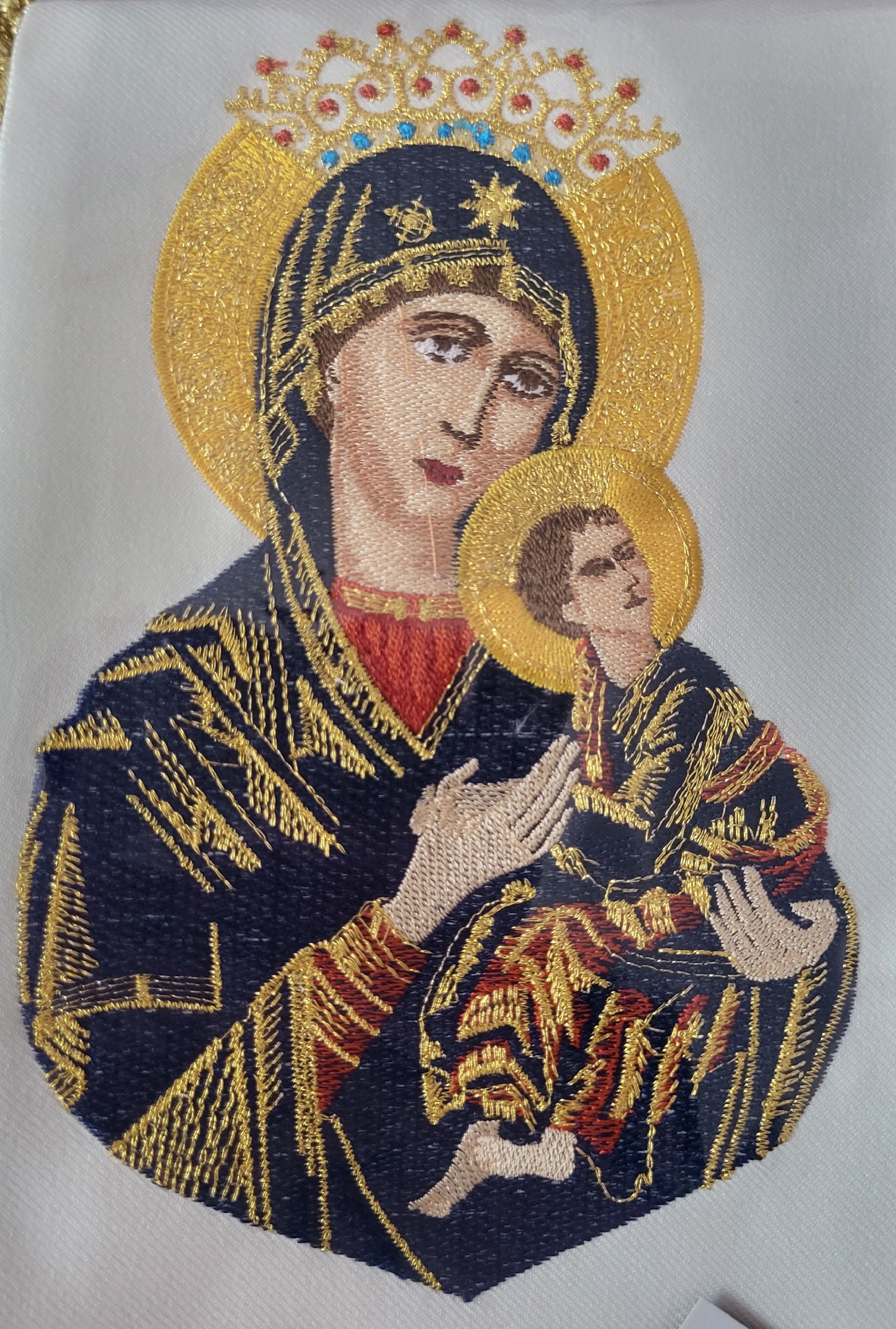 Poduszka na procesje Boże Ciało - Matka Boża Nieustającej Pomocy - zdjęcie 2 - Poduszka na procesje Boże Ciało - Matka Boża Nieustającej Pomocy