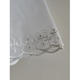 Welon na monstrancję, biały haft - 80 cm
