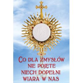 Plakat na Boże Ciało - Co dla zmysłów nie pojęte