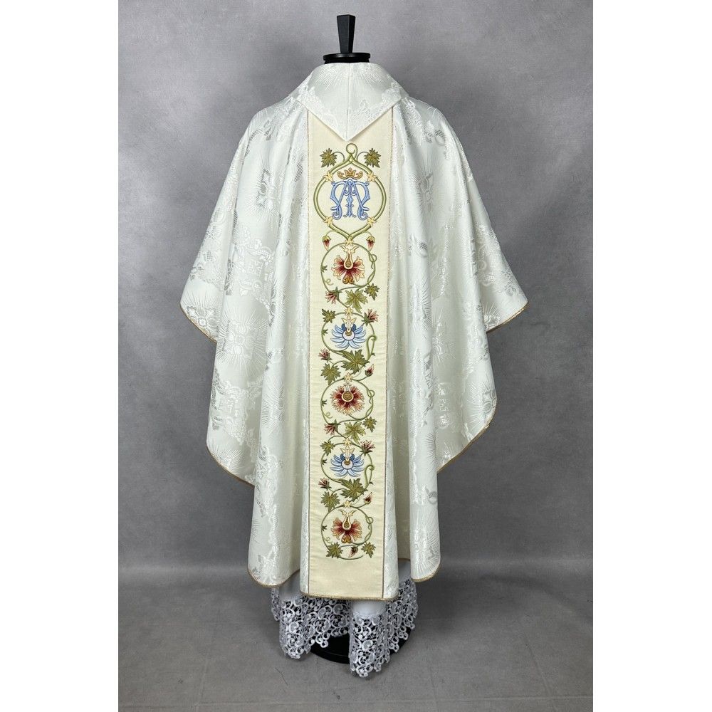 Ornat gotycki haftowany, motyw maryjny (9K) - zdjęcie 4 - Ornat gotycki haftowany, motyw maryjny (9K)