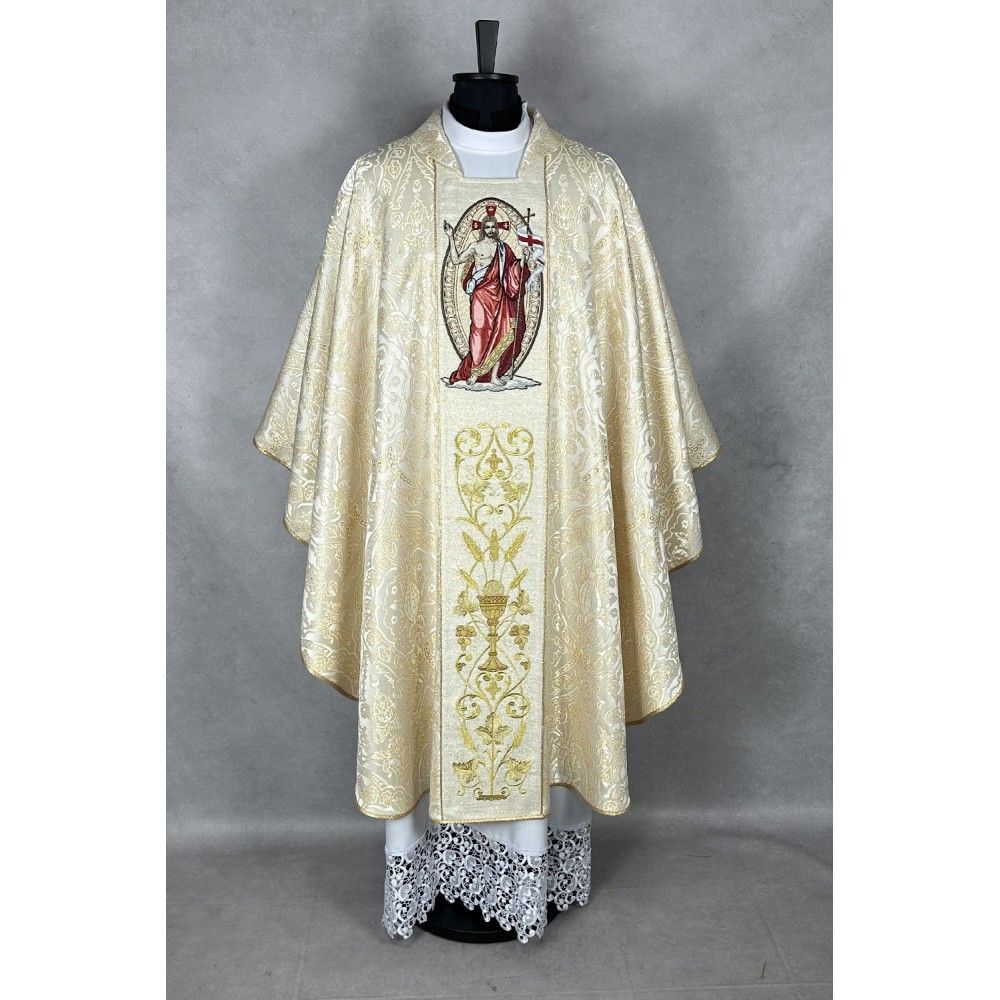 Ornat gotycki, haftowany Jezus zmartwychwstały (13K) - zdjęcie 2 - Ornat gotycki, haftowany Jezus zmartwychwstały (13K)