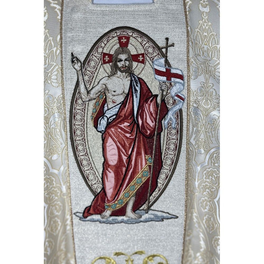 Ornat gotycki, haftowany Jezus zmartwychwstały (13K) - zdjęcie 3 - Ornat gotycki, haftowany Jezus zmartwychwstały (13K)