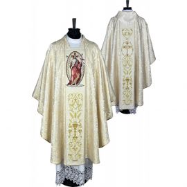 Ornat gotycki, haftowany Jezus zmartwychwstały (13K) - Ornaty złote/srebrne