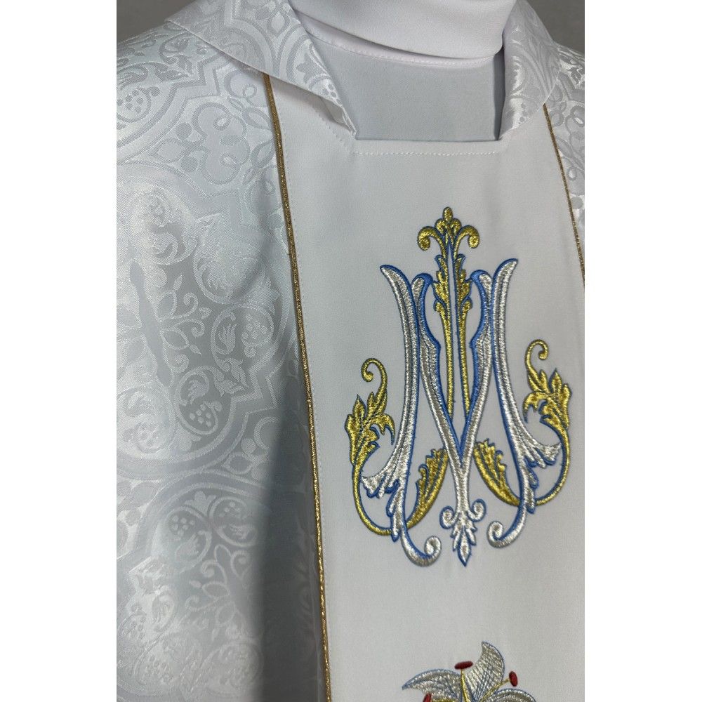 Ornat gotycki haftowany, motyw maryjny (19K) - zdjęcie 3 - Ornat gotycki haftowany, motyw maryjny (19K)