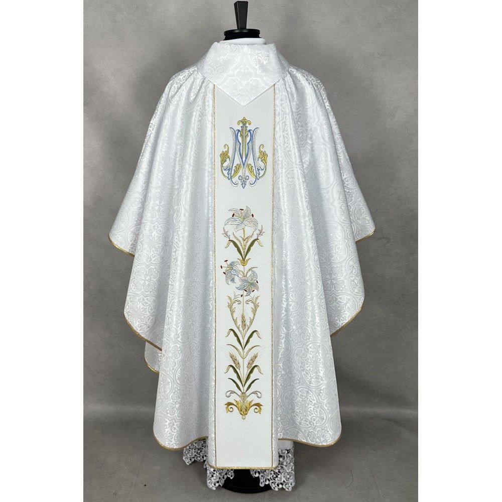 Ornat gotycki haftowany, motyw maryjny (19K) - zdjęcie 4 - Ornat gotycki haftowany, motyw maryjny (19K)
