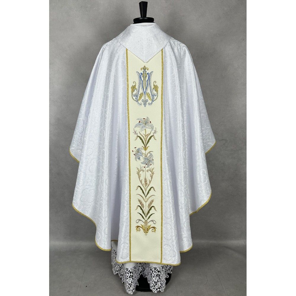 Ornat gotycki haftowany, motyw maryjny (20K) - zdjęcie 2 - Ornat gotycki haftowany, motyw maryjny (20K)