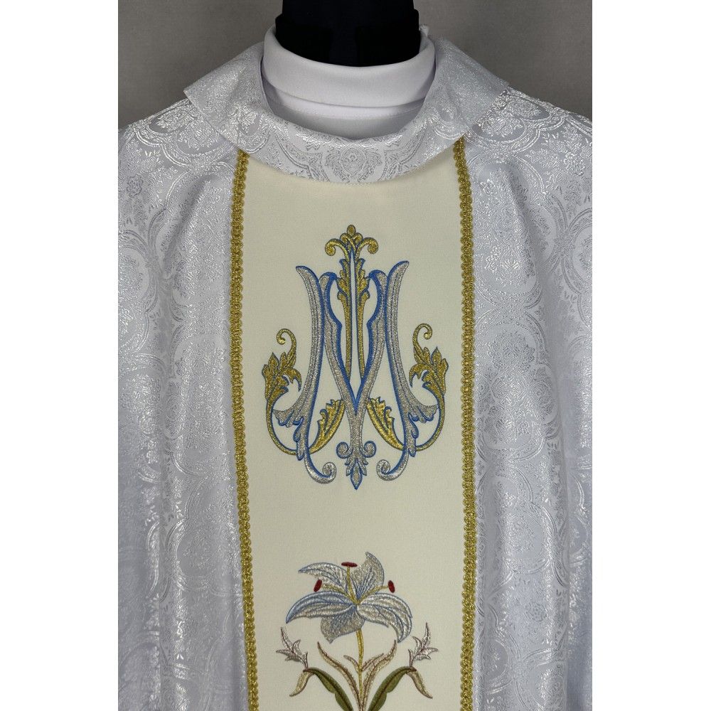Ornat gotycki haftowany, motyw maryjny (20K) - zdjęcie 4 - Ornat gotycki haftowany, motyw maryjny (20K)