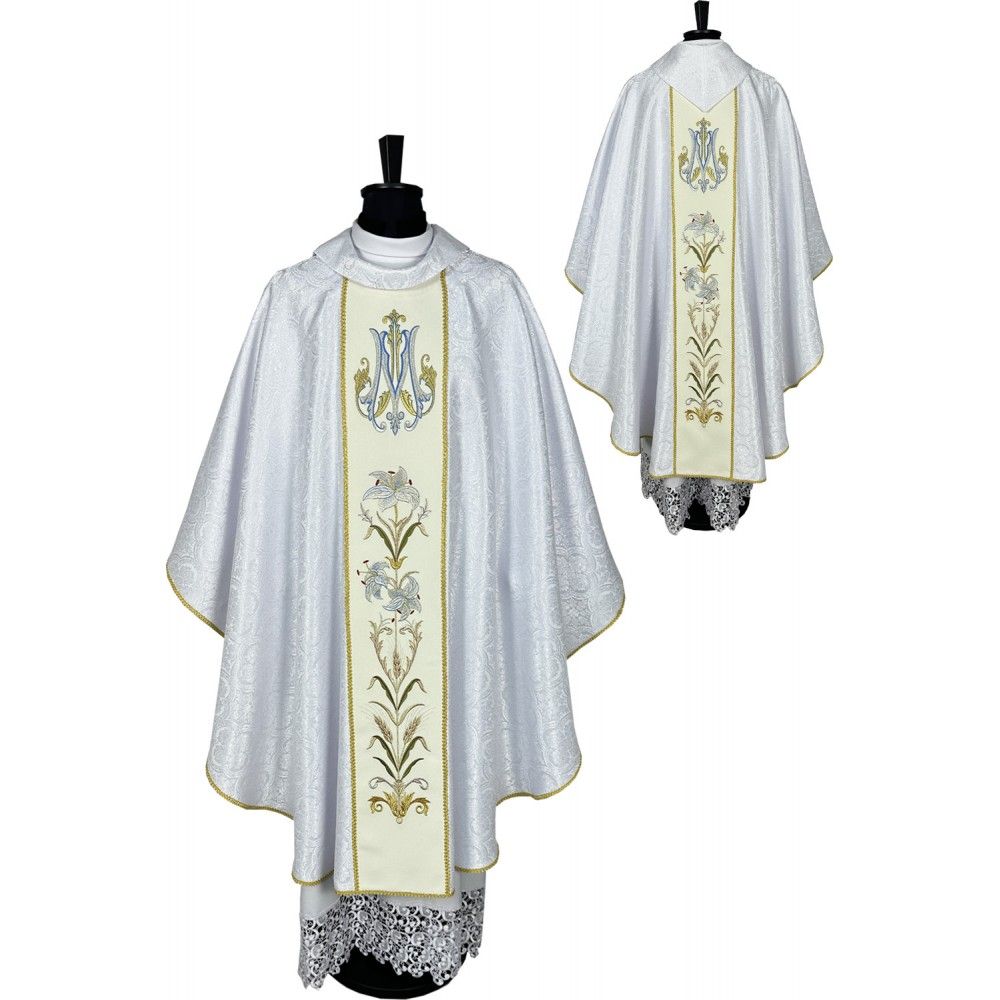 Ornat gotycki haftowany, motyw maryjny (20K)