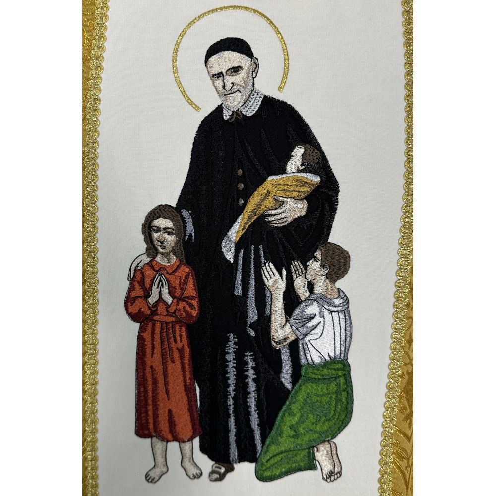 Ornat gotycki haftowany Wincenty A. Paulo (21K) - zdjęcie 3 - Ornat gotycki haftowany Wincenty A. Paulo (21K)