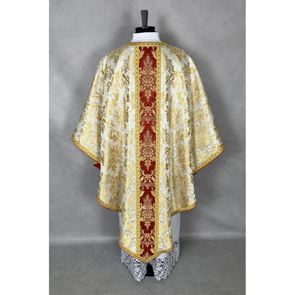 Ornat gotycki haftowany + stuła, bursa, manipularz, welon na kielich (23K) - zdjęcie 4 - Ornat gotycki haftowany + stuła, bursa, manipularz, welon na kielich (23K)