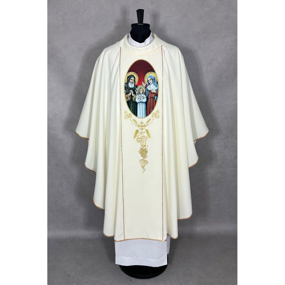 Ornat gotycki nadruk Święta Anna i Joachim (53K) - zdjęcie 3 - Ornat gotycki nadruk Święta Anna i Joachim (53K)