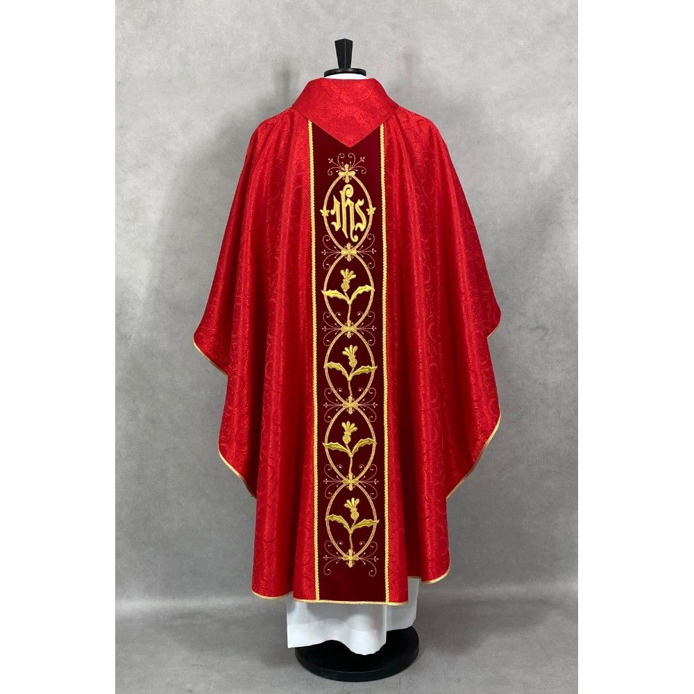 Ornat gotycki haftowany, czerwony, pas aksamit (58K) - zdjęcie 4 - Ornat gotycki haftowany, czerwony, pas aksamit (58K)