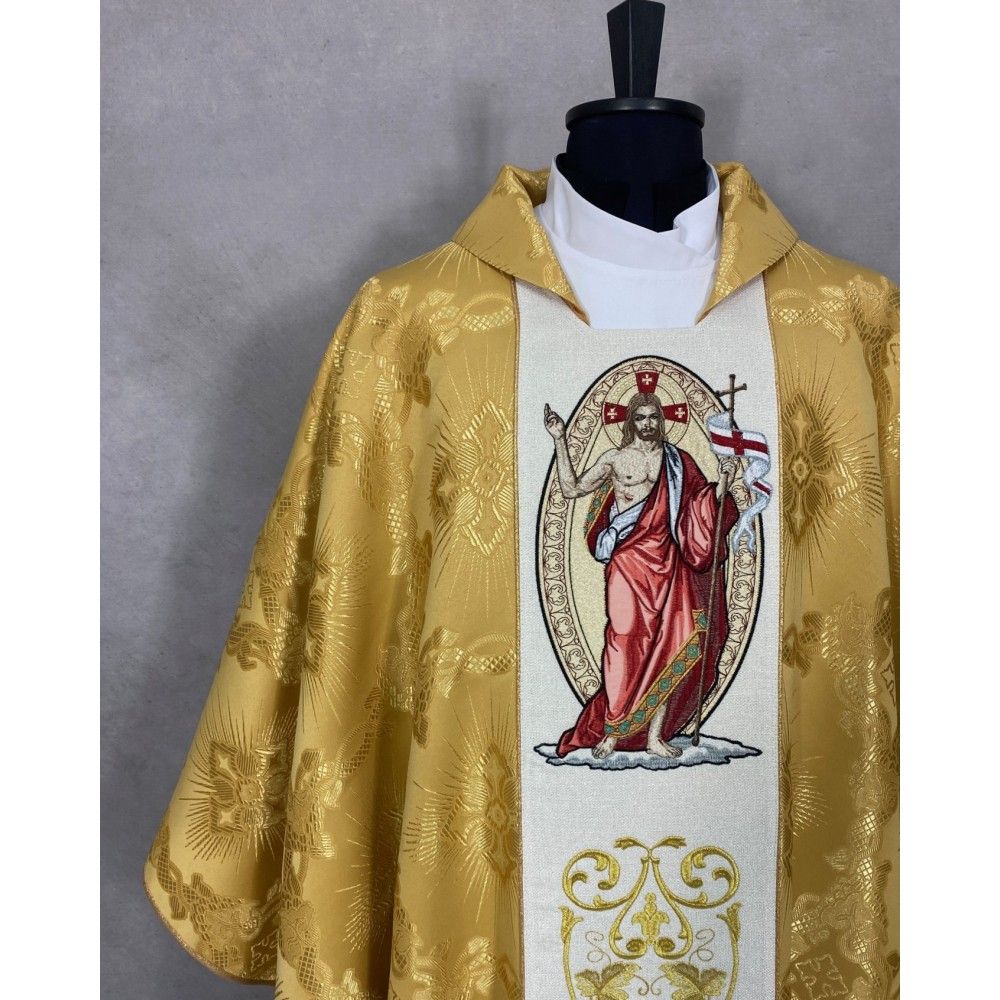 Ornat Gotycki wielkanocny Chrystus zmartwychwstały (64K) - zdjęcie 3 - Ornat Gotycki wielkanocny Chrystus zmartwychwstały (64K)