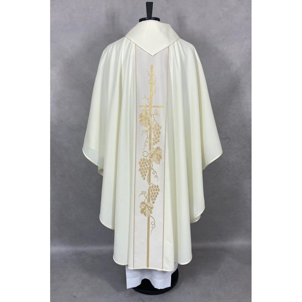 Ornat gotycki ecru, pasy tkane (70K) - zdjęcie 3 - Ornat gotycki ecru, pasy tkane (70K)