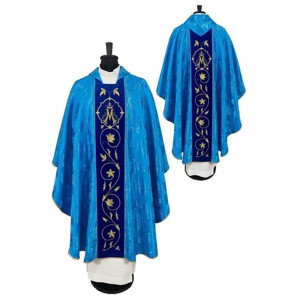 Ornat gotycki haftowany, motyw maryjny (81K)