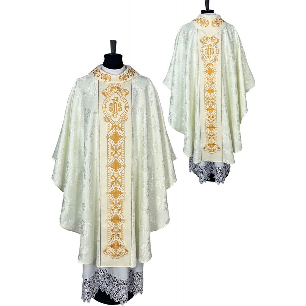 Ornat gotycki, haftowany IHS (82K)