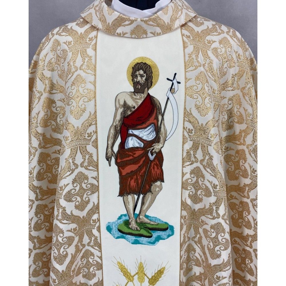 Ornat gotycki, haftowany Jan Chrzciciel (84K) - zdjęcie 3 - Ornat gotycki, haftowany Jan Chrzciciel (84K)