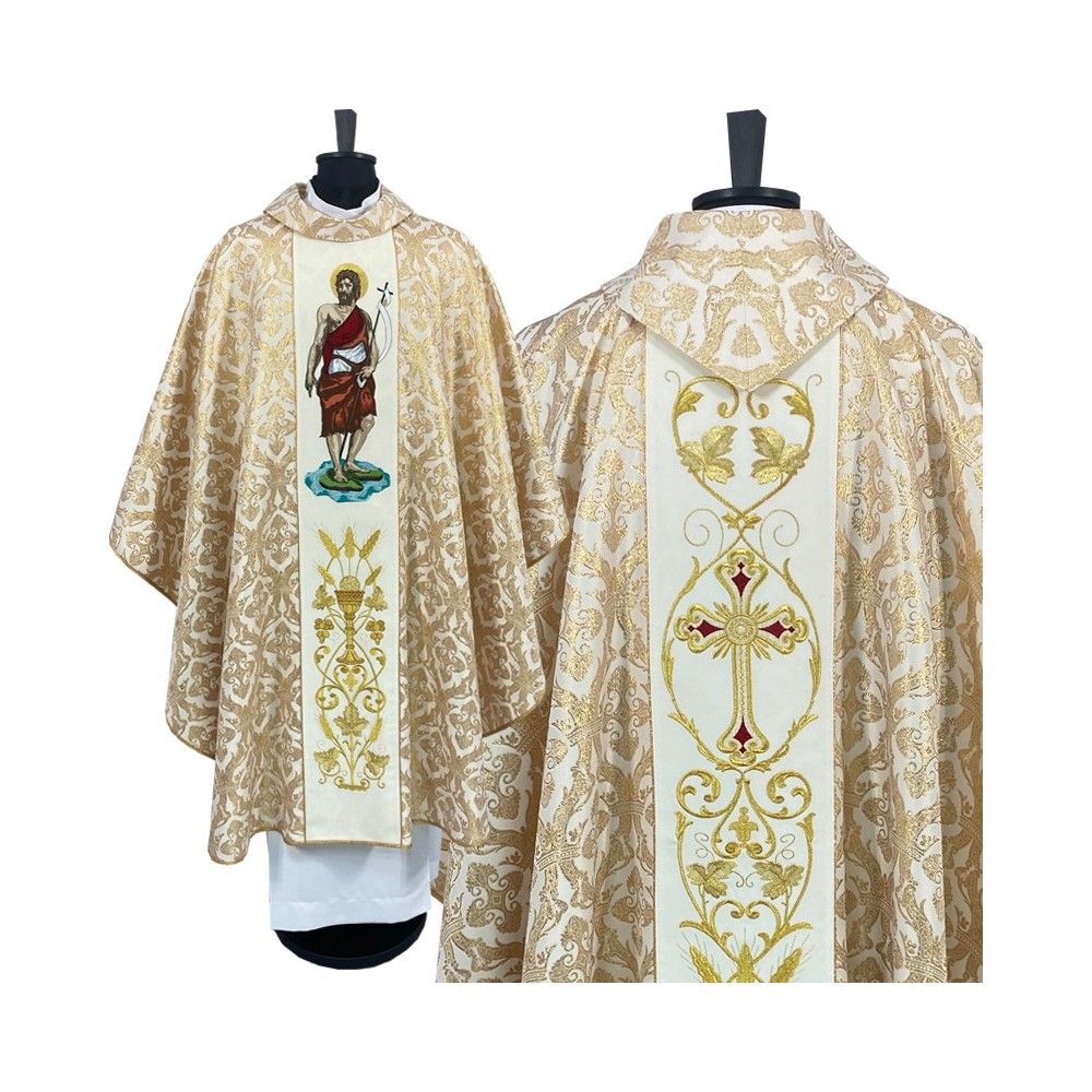 Ornat gotycki, haftowany Jan Chrzciciel (84K) - zdjęcie 2 - Ornat gotycki, haftowany Jan Chrzciciel (84K)