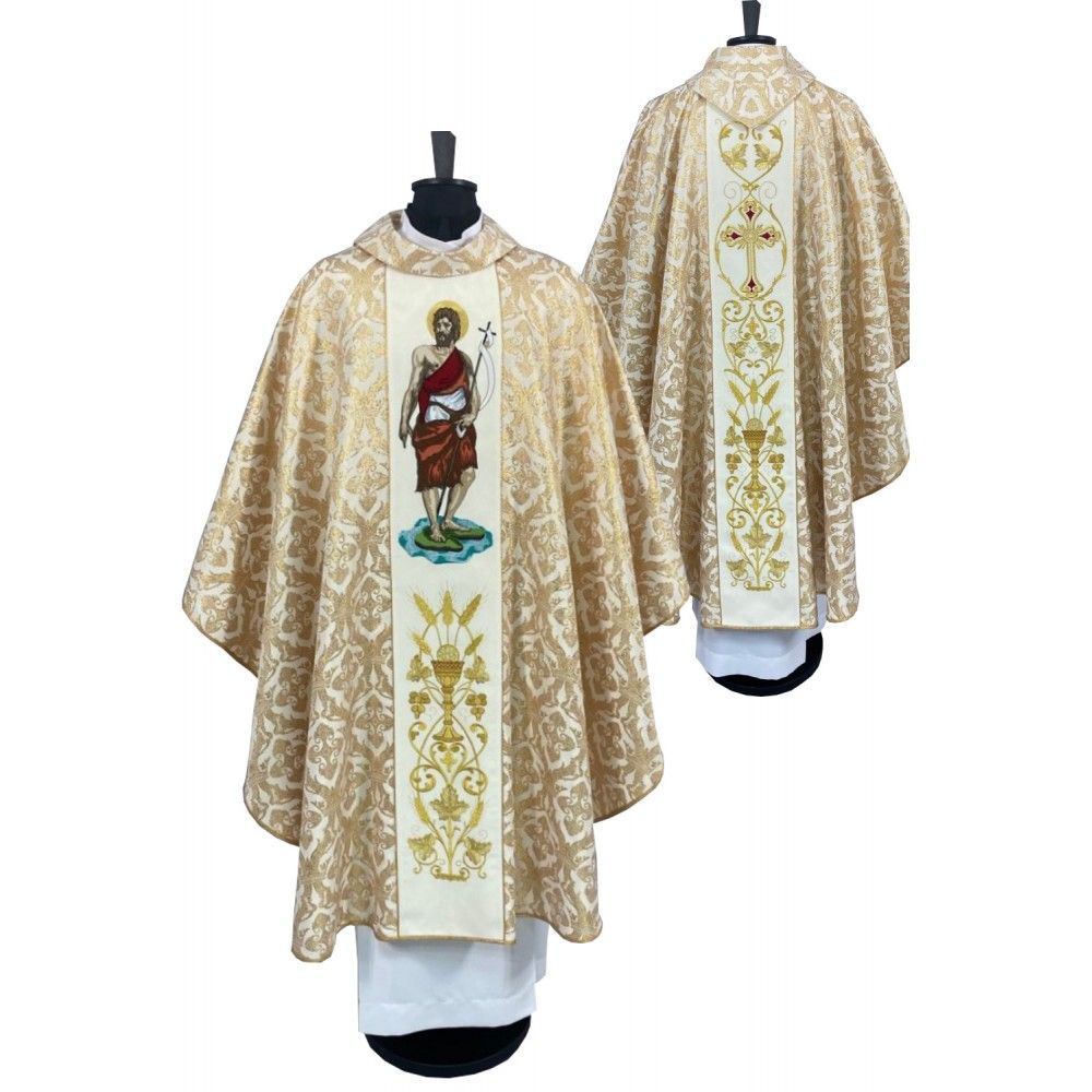 Ornat gotycki, haftowany Jan Chrzciciel (84K)