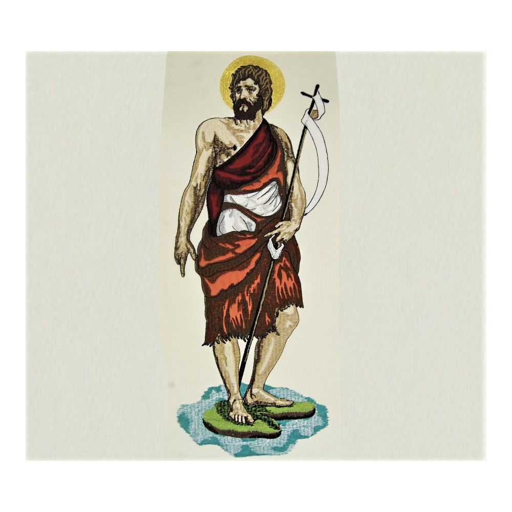 Ornat gotycki, haftowany Jan Chrzciciel (92K) - zdjęcie 3 - Ornat gotycki, haftowany Jan Chrzciciel (92K)