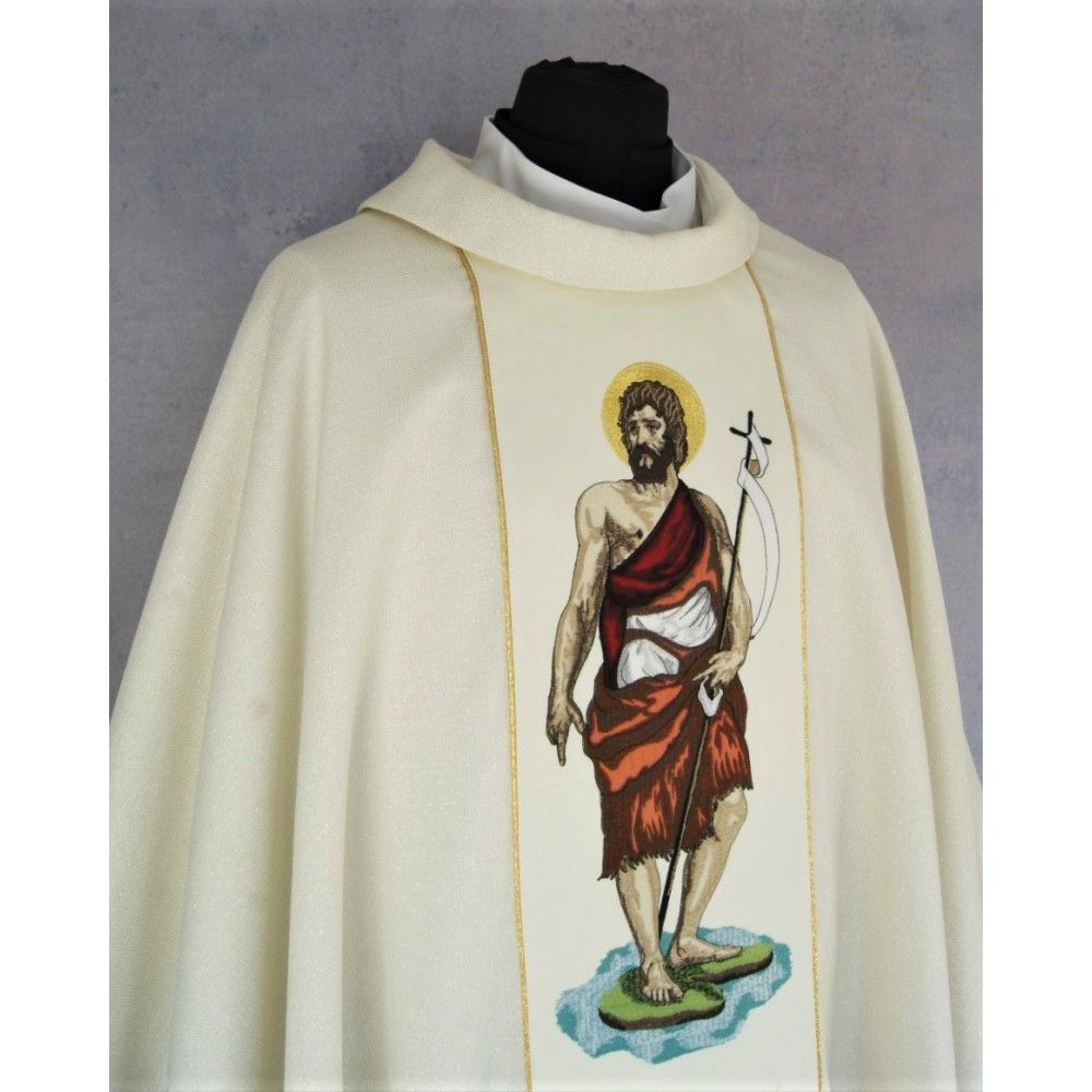 Ornat gotycki, haftowany Jan Chrzciciel (92K) - zdjęcie 2 - Ornat gotycki, haftowany Jan Chrzciciel (92K)