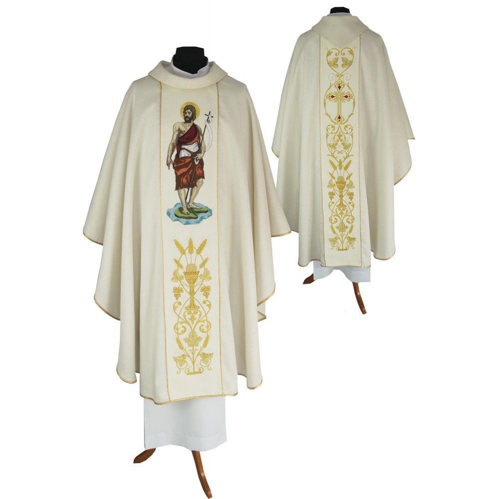 Ornat gotycki, haftowany Jan Chrzciciel (92K)