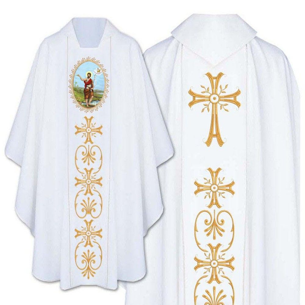 Ornat gotycki, drukowany wizerunek Jana Chrzciciela (94K)