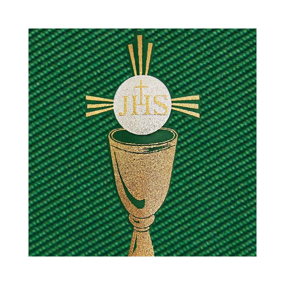 Ornat gotycki zielony, pas tkany (104K) - zdjęcie 2 - Ornat gotycki zielony, pas tkany (104K)