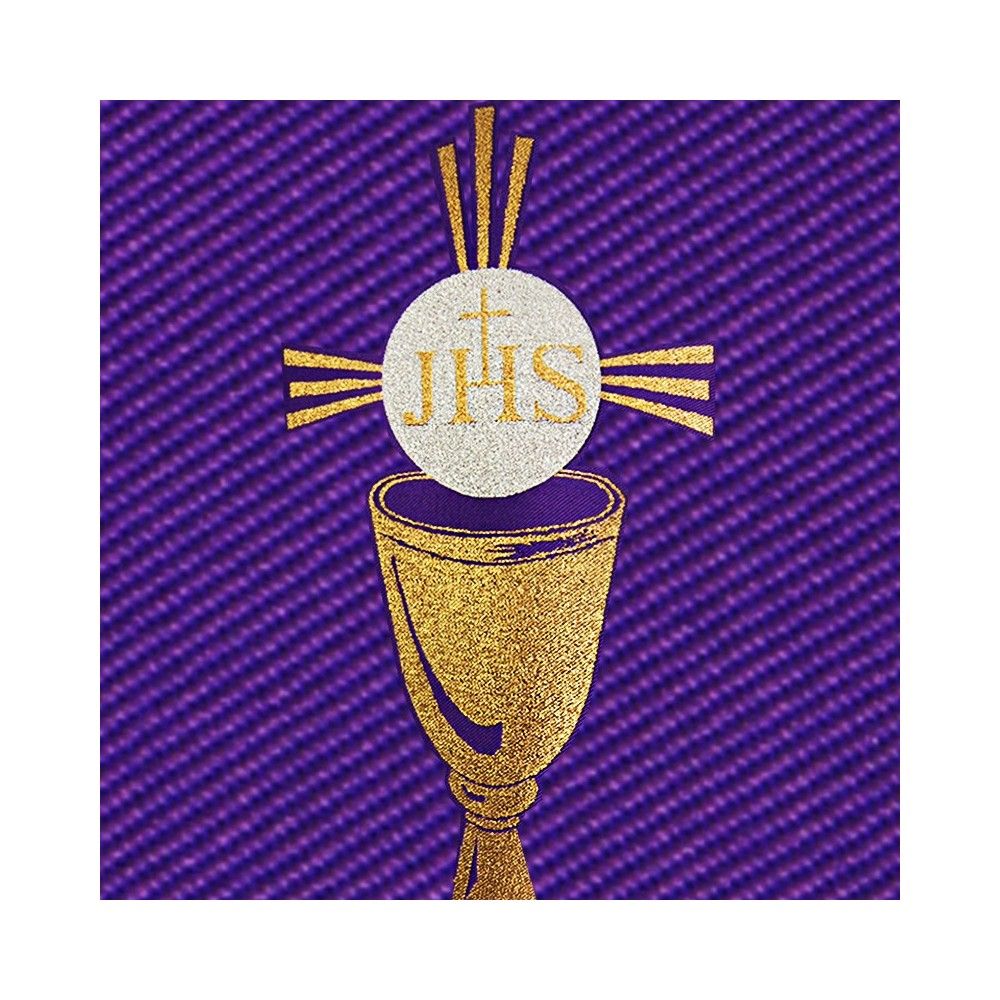 Ornat gotycki fioletowy, pas tkany (105K) - zdjęcie 2 - Ornat gotycki fioletowy, pas tkany (105K)