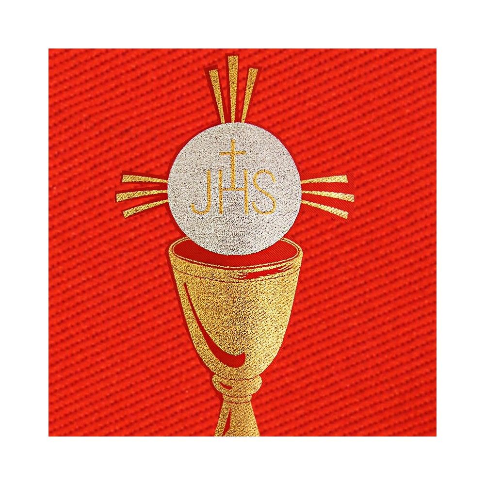 Ornat gotycki czerwony, pas tkany (107K) - zdjęcie 2 - Ornat gotycki czerwony, pas tkany (107K)