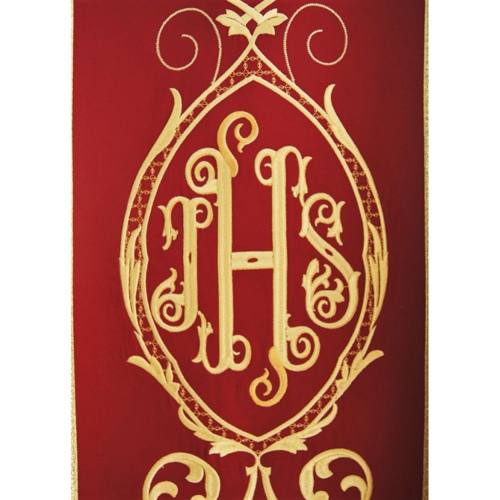 Ornat gotycki złoty, haftowany IHS (113K) - zdjęcie 3 - Ornat gotycki złoty, haftowany IHS (113K)