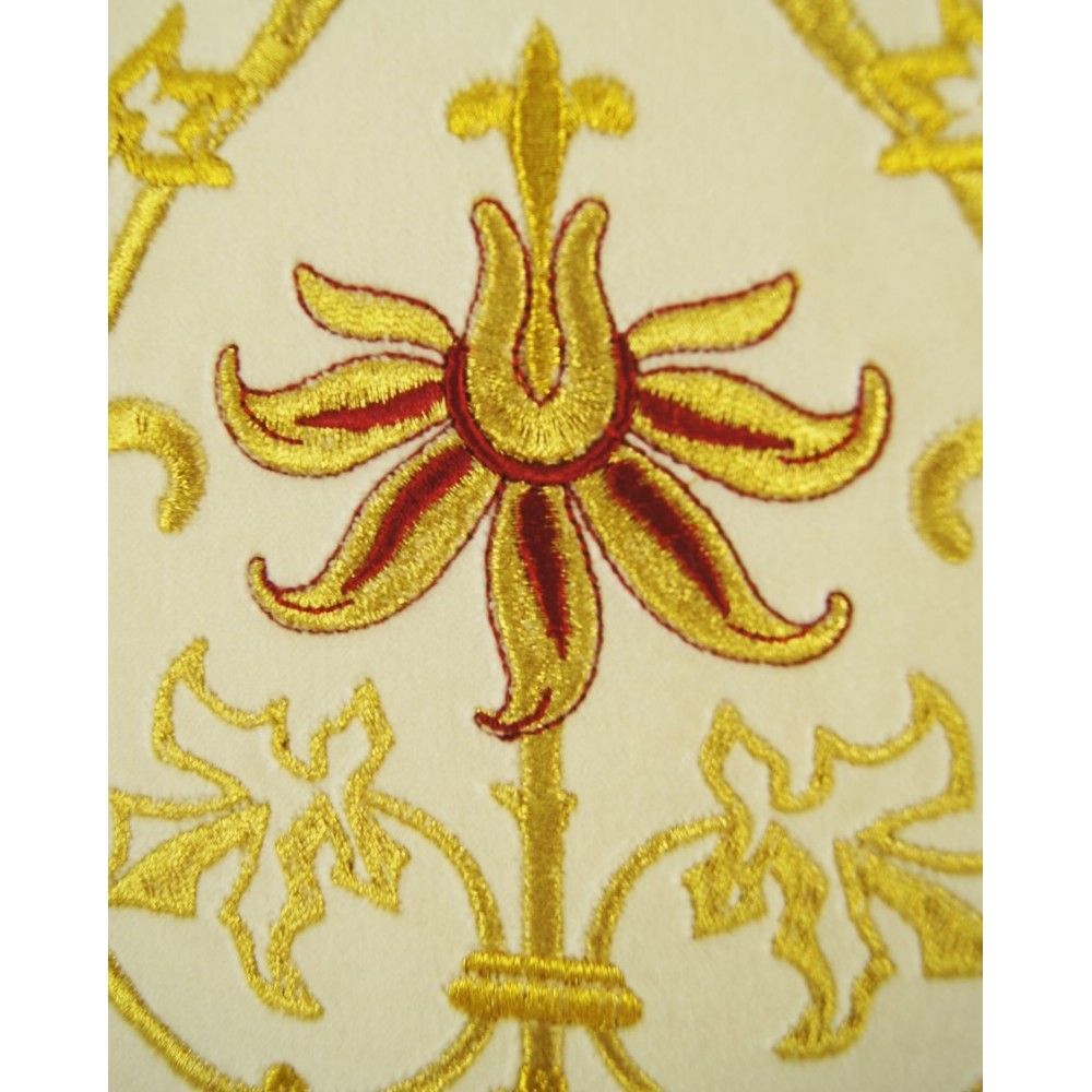 Ornat gotycki ecru, haftowany pas aksamit (152K) - zdjęcie 2 - Ornat gotycki ecru, haftowany pas aksamit (152K)