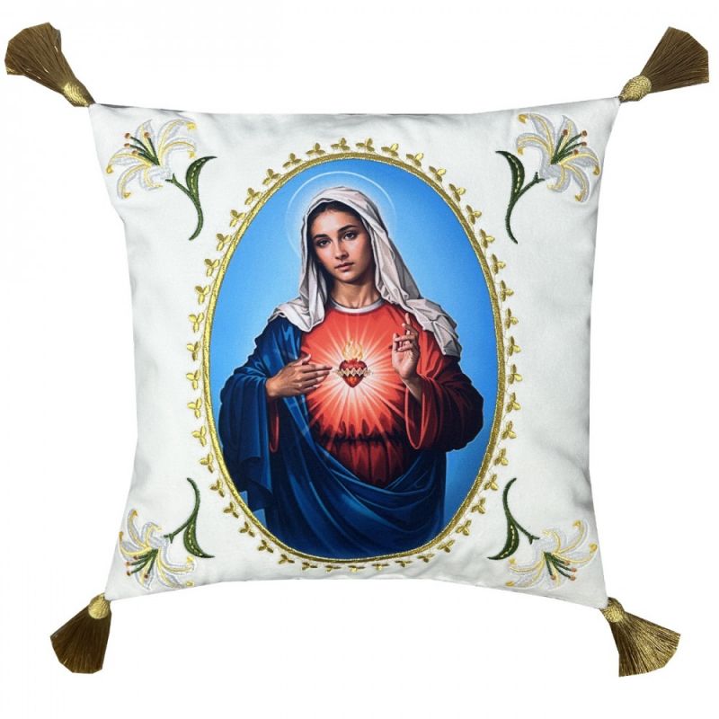 Poduszka procesyjna Serce Matki Bożej - nadruk (2K) - Poduszka procesyjna Serce Matki Bożej - nadruk (2K)