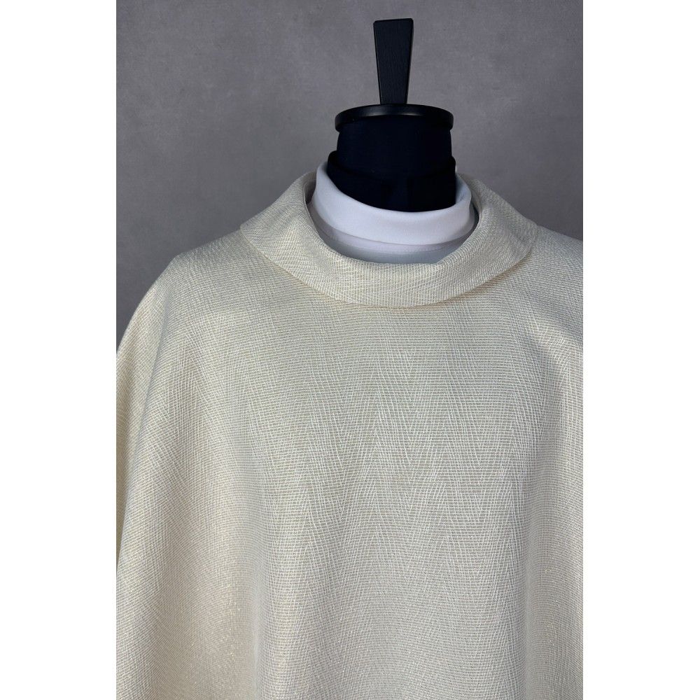 Ornat gotycki golf bez haftu, nić metalizowana (166K) - zdjęcie 2 - Ornat gotycki golf bez haftu, nić metalizowana (166K)