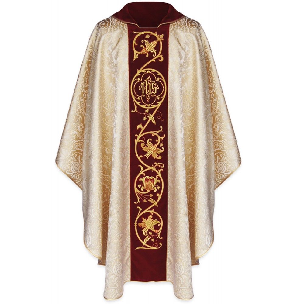 Ornat gotycki złoty, haftowany, pas aksamit (177K) - zdjęcie 2 - Ornat gotycki złoty, haftowany, pas aksamit (177K)